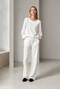 Elvio pants soft Punto Milano jersay | Panna