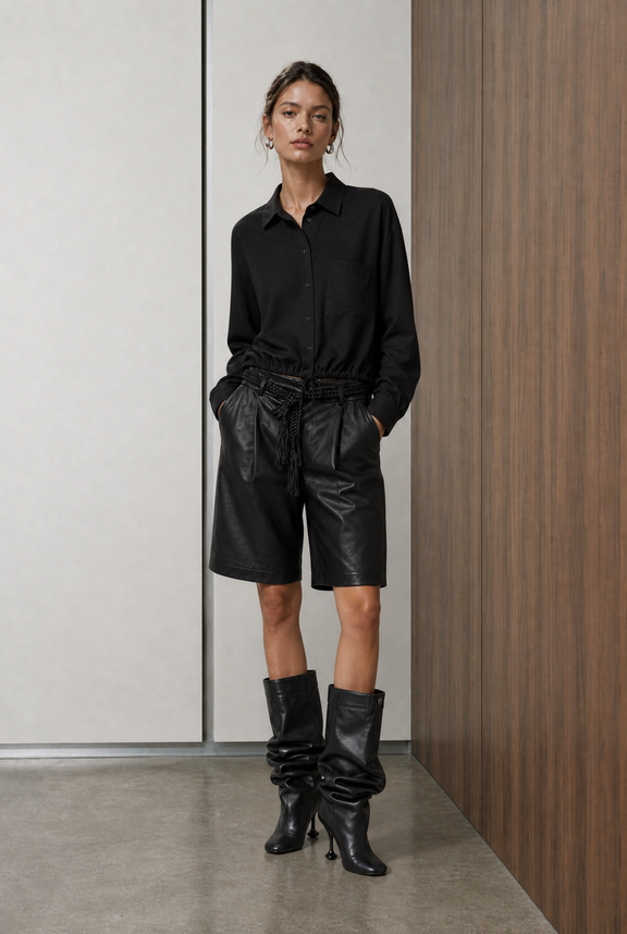Carmen Bluse technical jersey | Black
