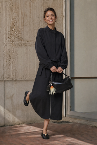 Bardolino taffeta zipper skirt | Nero