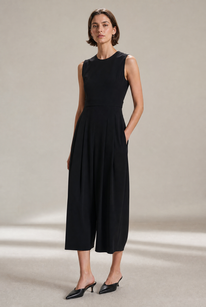 Jackie-Kleid aus technischem Jersey | Schwarz