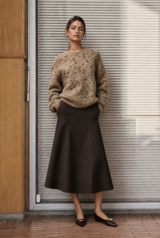 Merry punto Milano pocket skirt | Moro