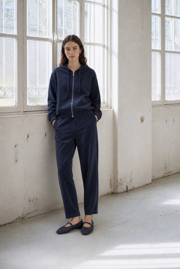 Golia jeans hoodie bomber | Blue