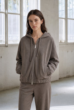 Golia jeans hoodie bomber | Toupe