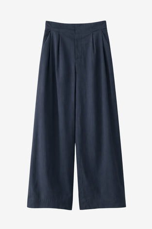 Harlow Katoen fancy Broek | Navy