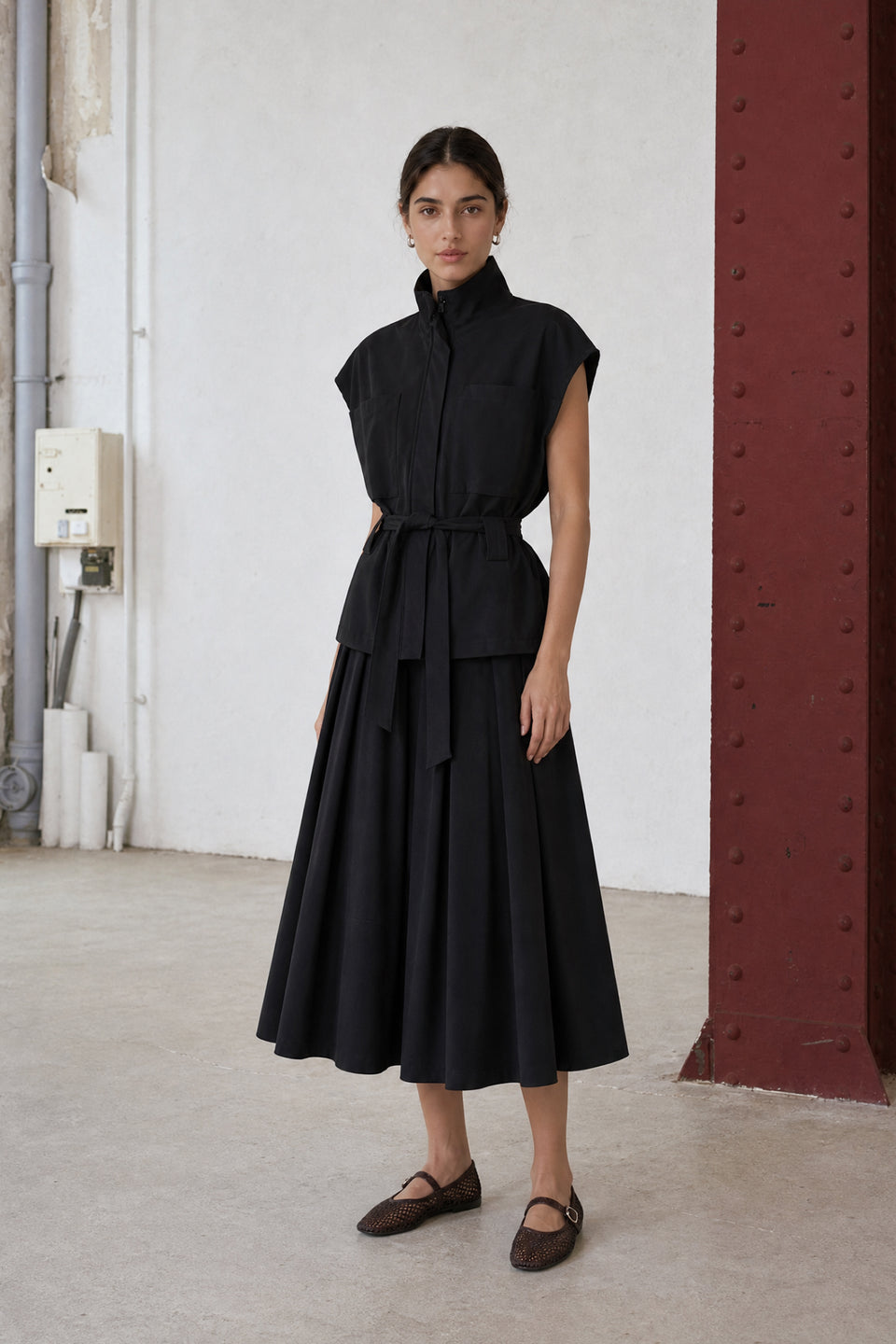 Heide skirt technical jersey | Black