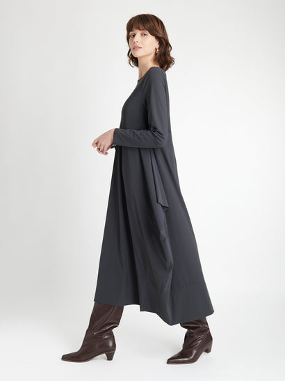 Isabel dress LS technical jersey | Grey
