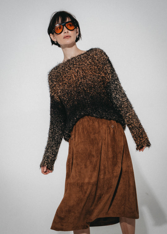 Isla suede effect skirt