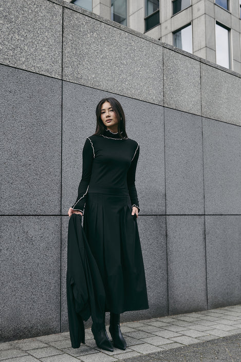 Janice viscose top | Black White