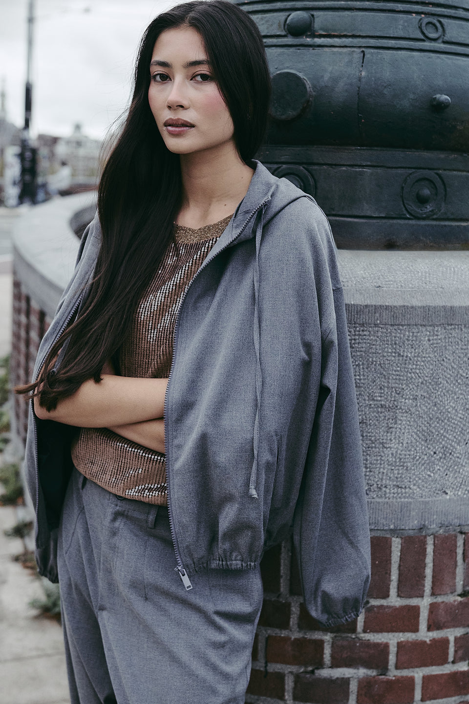 Misi viscose jacket | Dark Grey