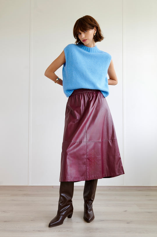 Nitty eco leather skirt