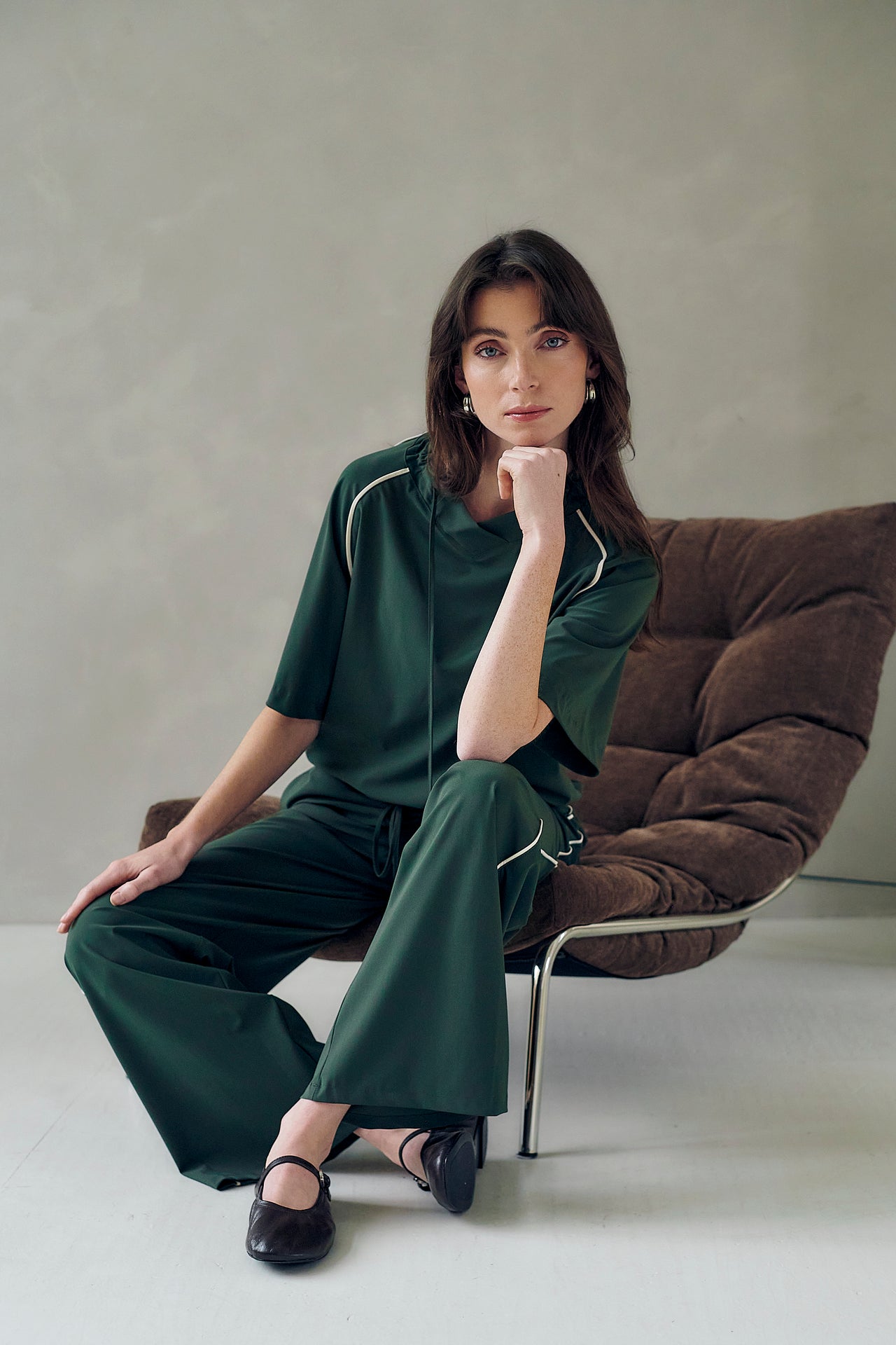 Gia P top technical jersey | Army