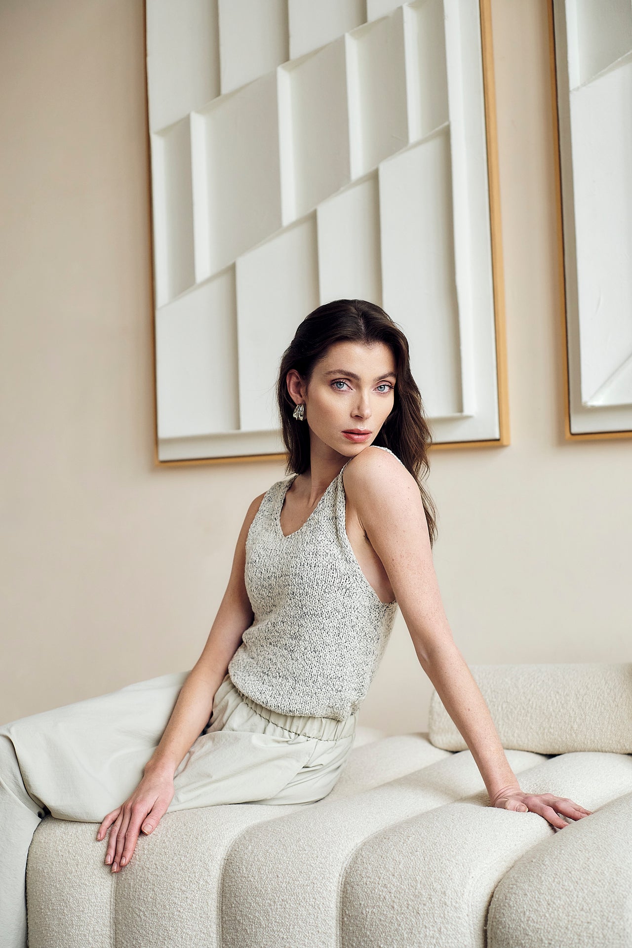 Top cotton E26119 | Blue