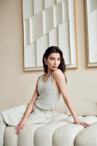 Top cotton E26119 | Blue