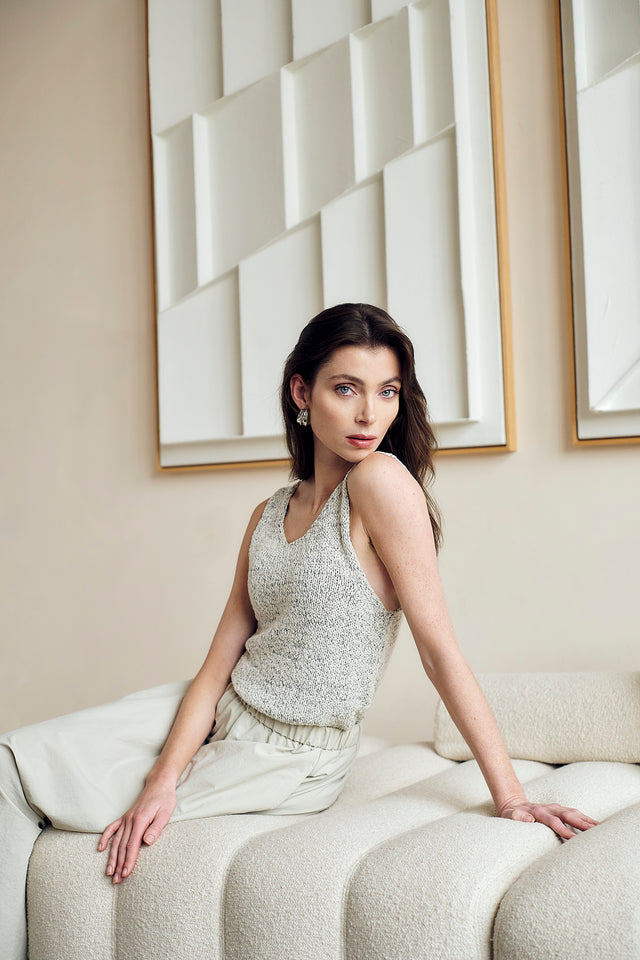 Top cotton E26119 | Blue