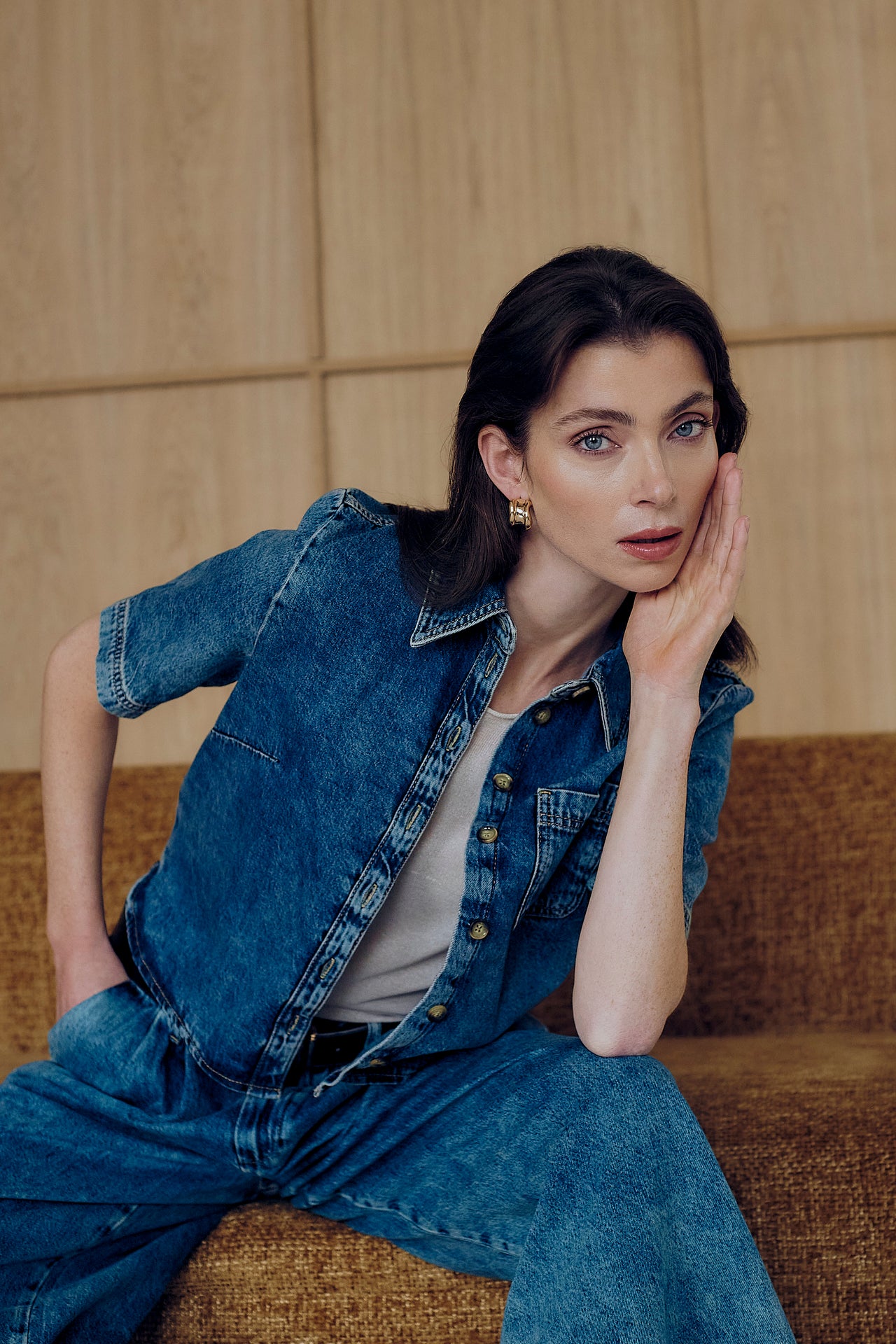 Cross hopcar denim shirt | Random Blue