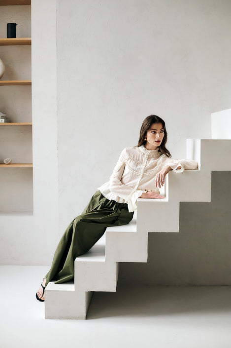 Rapa cotton pants | Army