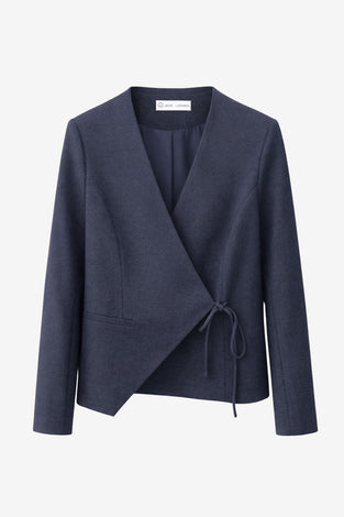 Jade fitted viscose blazer | Dark Blue