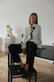 Fancy high neck Pullover H25024 | Off White