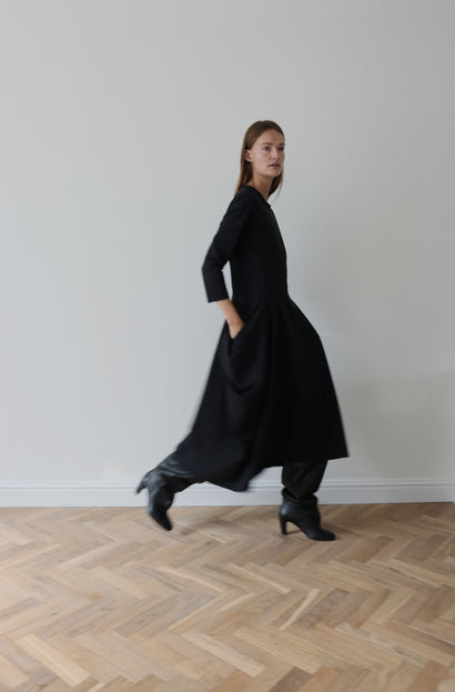 Denise dress technical jersey | Black