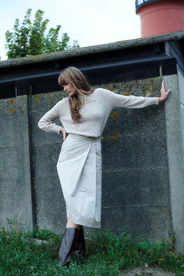 Alissa taffeta skirt | Beige