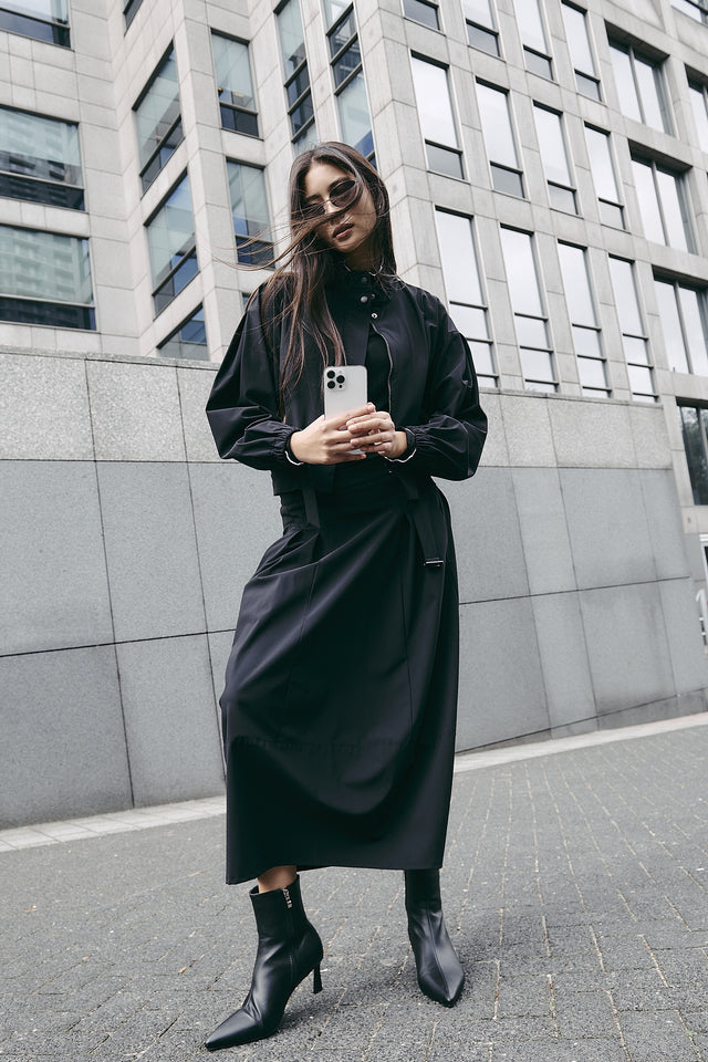 Heide skirt technical jersey | Black