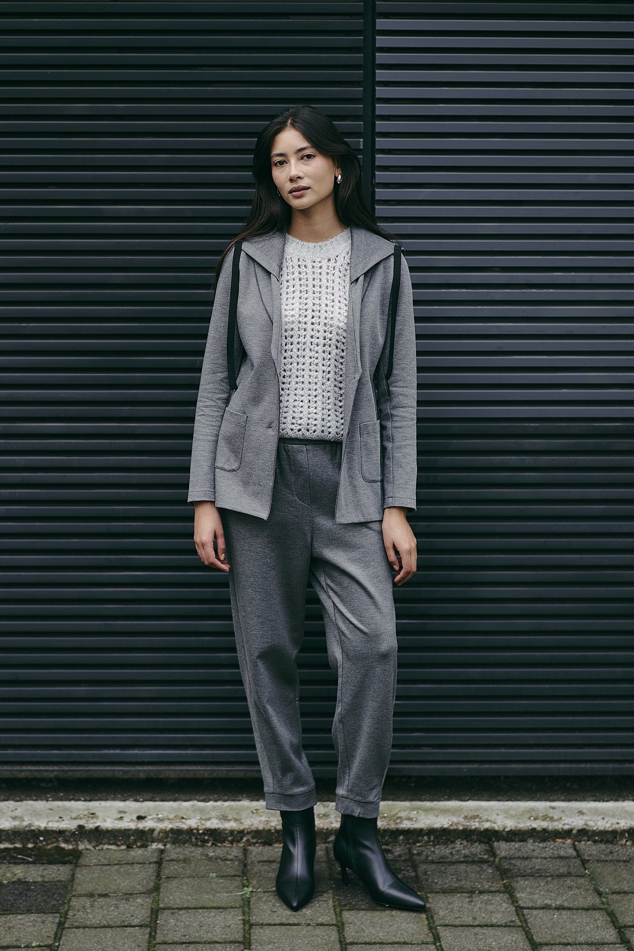 Emy hoody blazer | Dark Grey