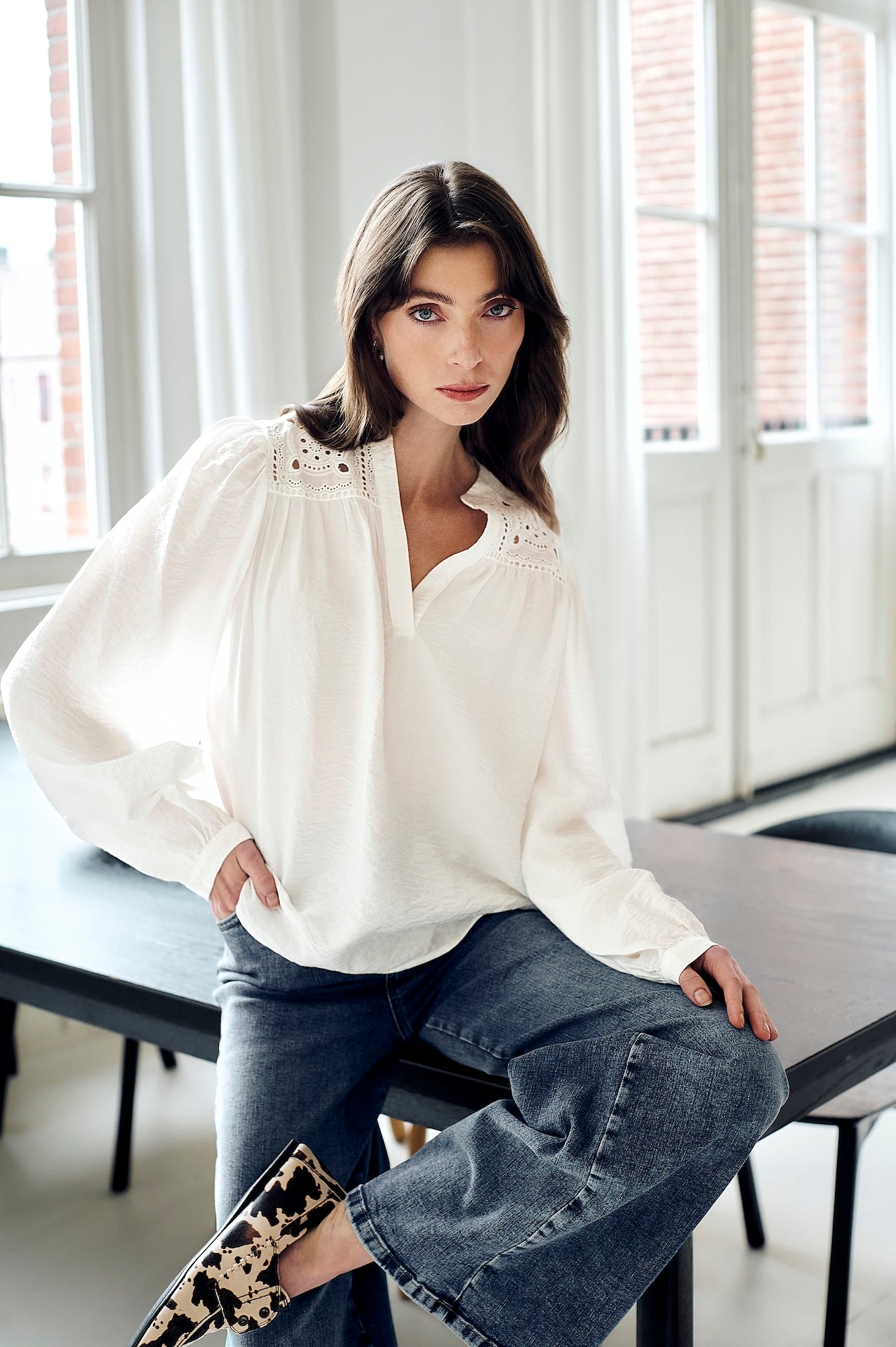 Fly loose yoga jeans | Night Blue