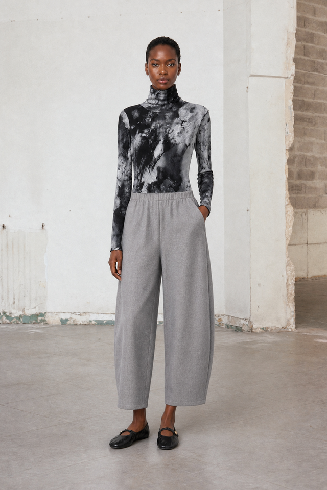 Viscose barel Pants | Grey