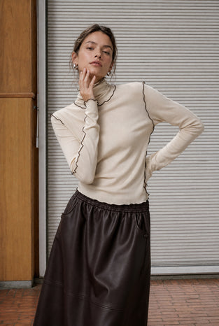 Janice viscose top | Capuccino