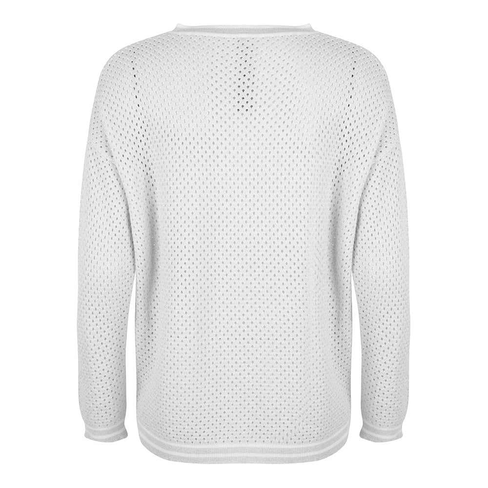 Elyse Perforated Sweater | Off White