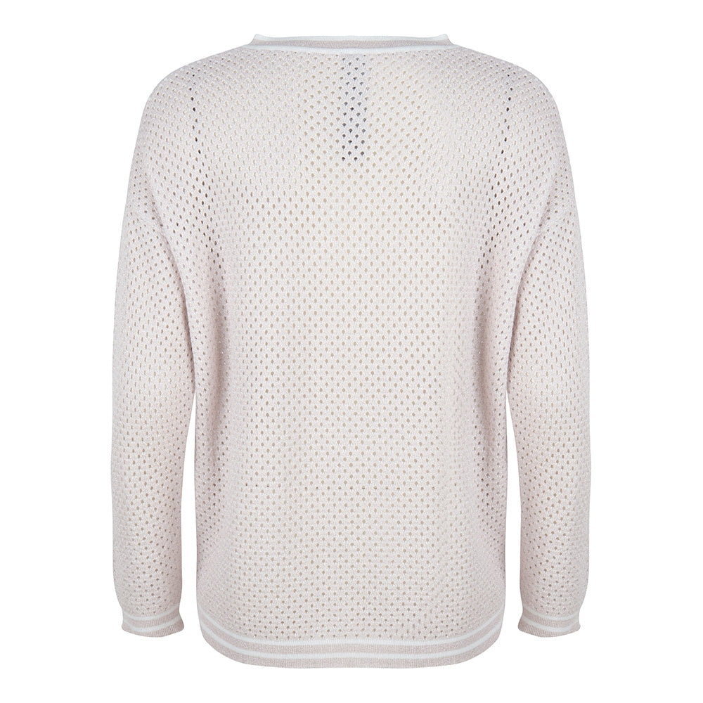 Elyse Perforated Sweater | Rose