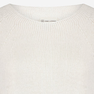 Wholegarment pullover | White