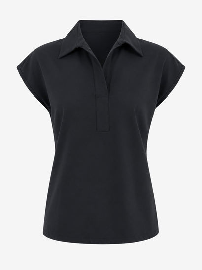 Kitty top technical jersey | Black