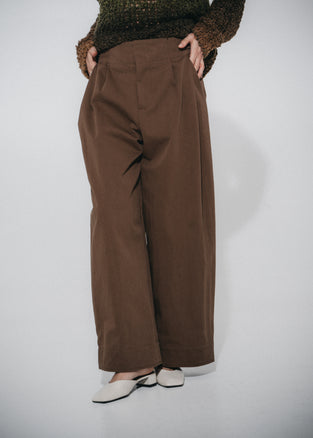 Harlow Katoen fancy Broek | Brown