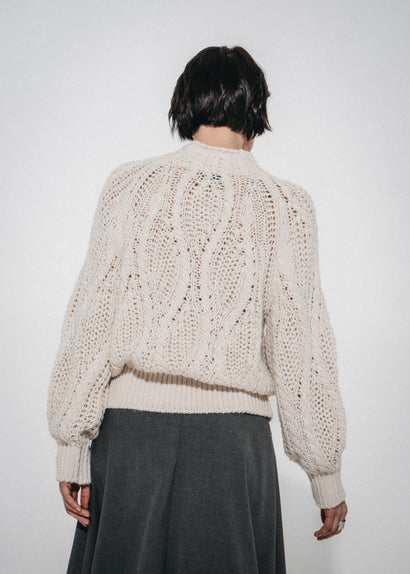 Maglione invernale morbido 3094 | Écru