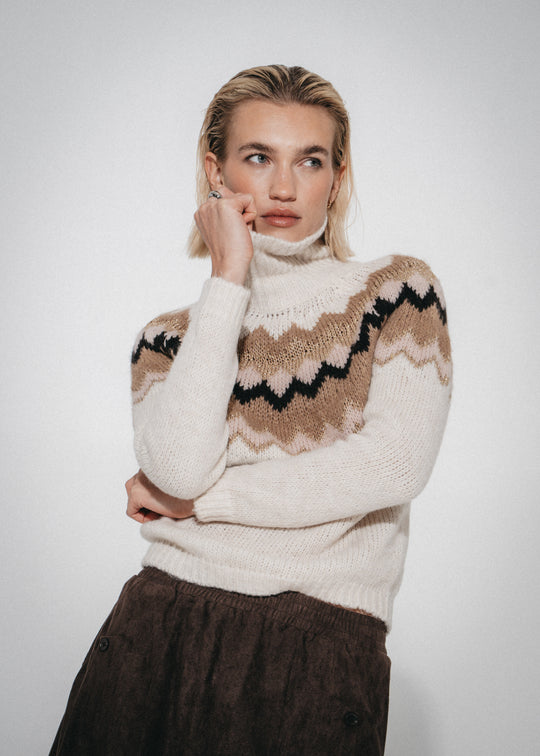 Fancy jacquard pullover 3080