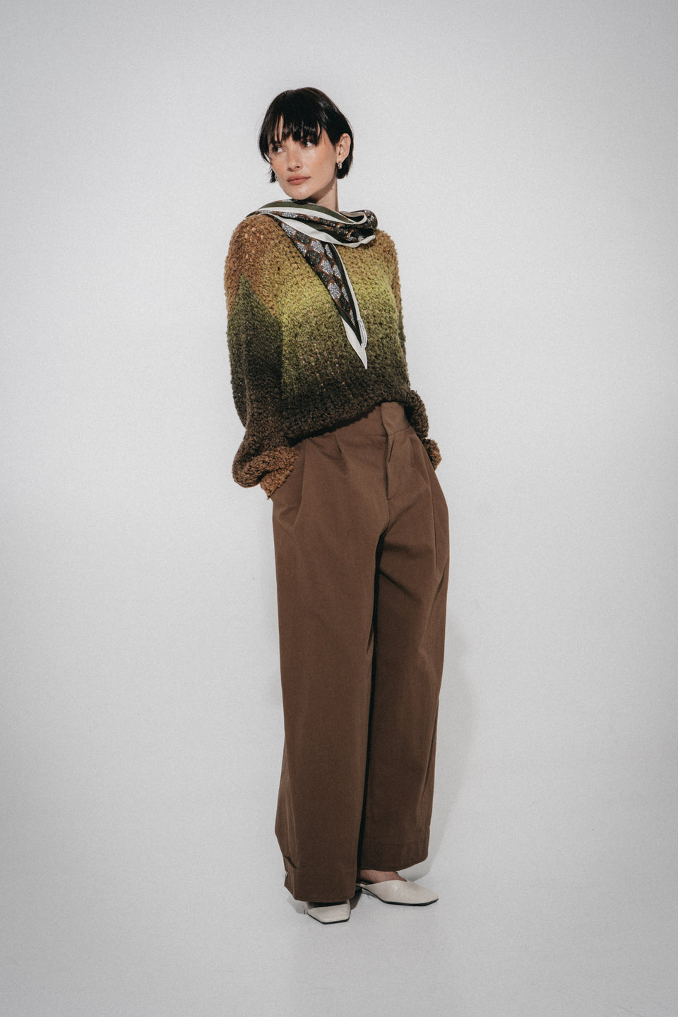 Harlow Katoen fancy Broek | Brown