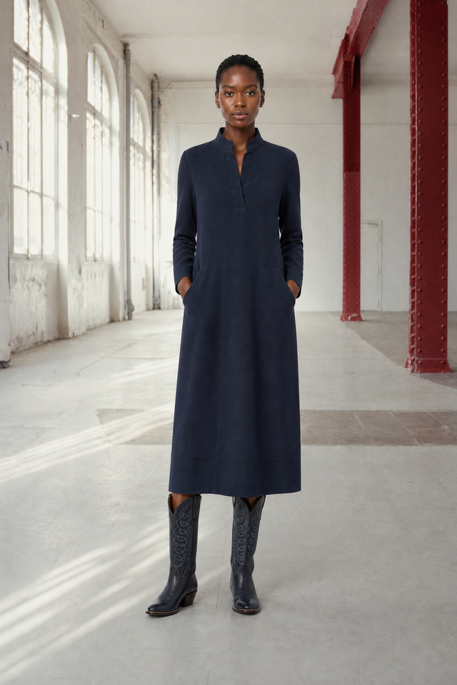Lalla dress technical jersey | Blue