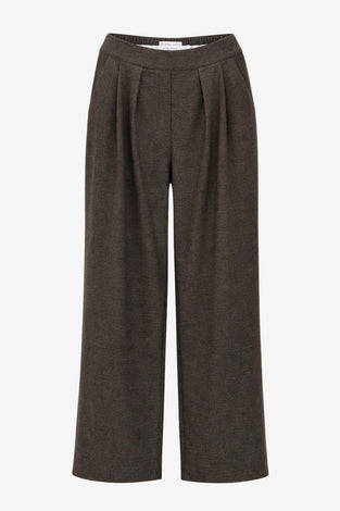 Lean wide-leg pants | Dark Brown