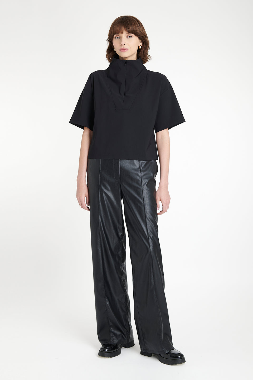 Leone blouse technical jersey | Black