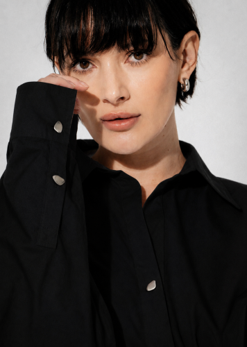 Luna cotton poplin blouse