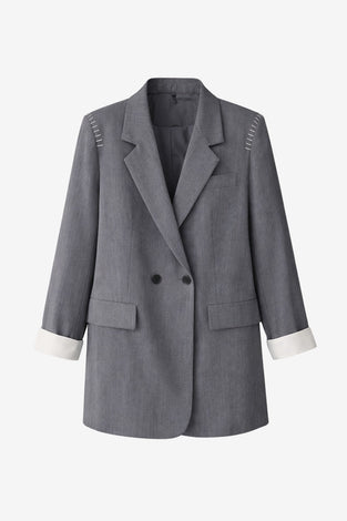 Lux move oversized blazer | Grey