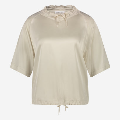 Gia stretch viscose top | Ecru
