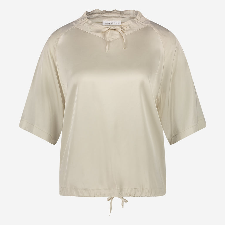 Gia strech viscose top | Ecru