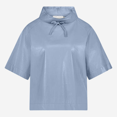 Florian eco-leather top | Light Blue