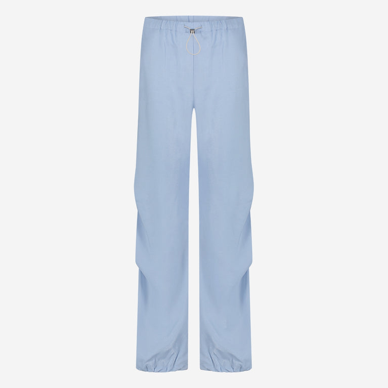 AvalonN shiny viscose pants | Light Blue