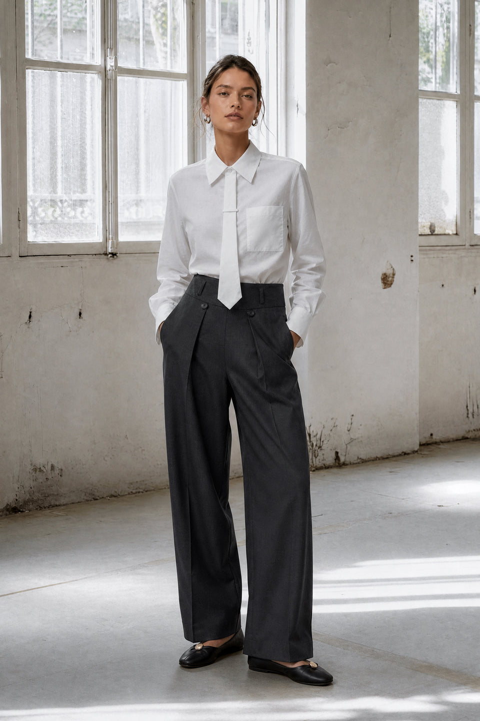 Ruby Viscose Broek | Grey