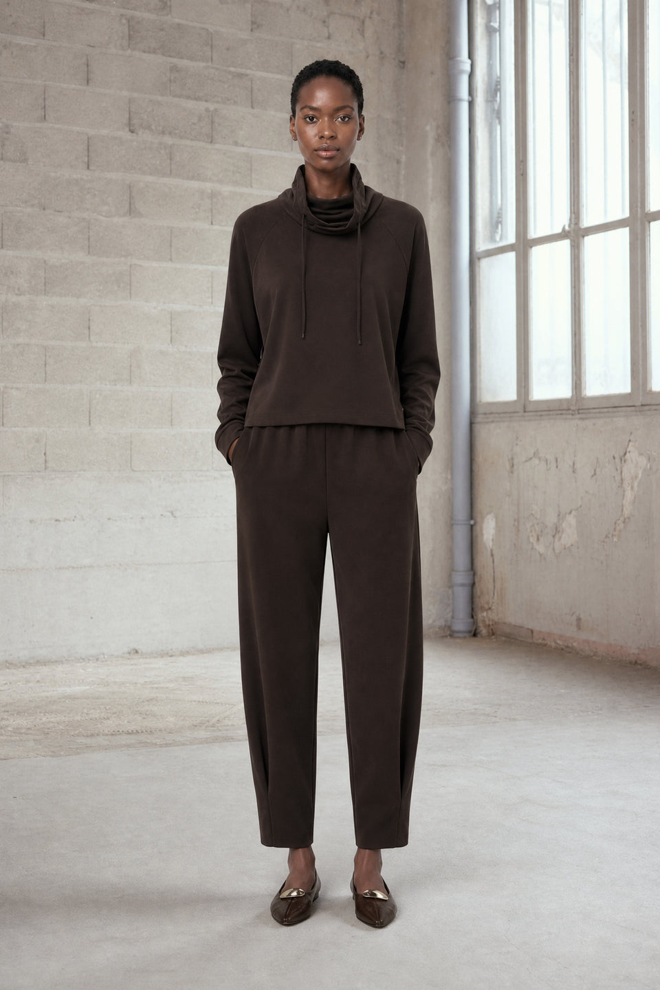 Umbretto broek technical jersey | Chocolate