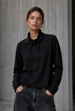 Maren top technical jersey | Black