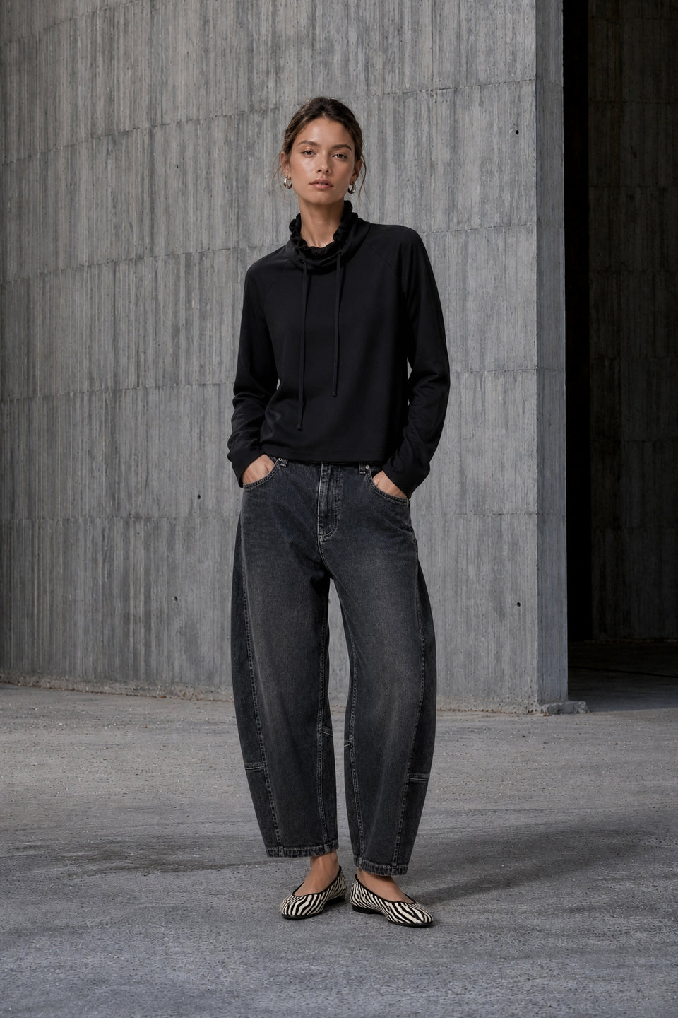 Maren top technical jersey | Black